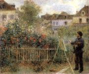 Pierre-Auguste Renoir Monet Painting in His Garden Argenteuil oil painting reproduction